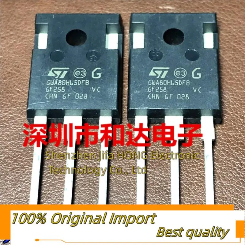 10PCS/Lot GWA80H65DFB 80A 650V  IGBT TO-247 Imported Original Best Quality