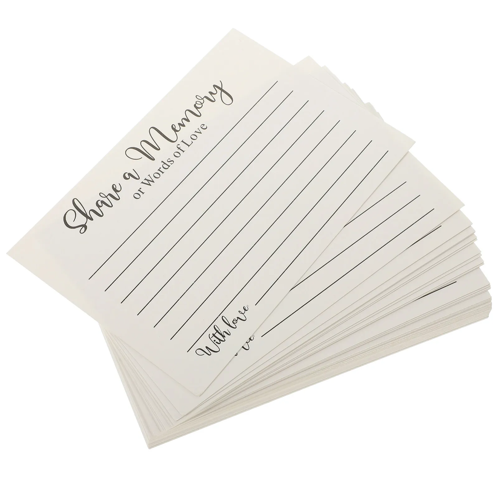

50 Sheets Share A Memory Cards Chic Paper Celebration Event Guest Memory Writing Favors