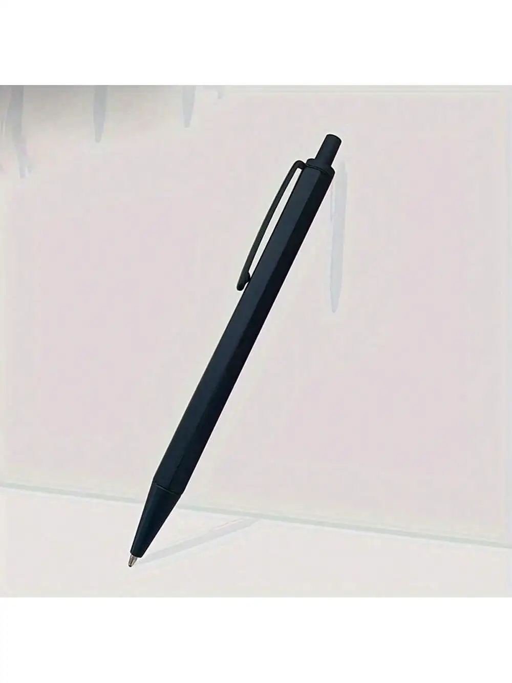1 x schwarzer, eleganter Kugelschreiber aus Metall, für Schule, Studenten, Büro, Geschenke, Schreibwaren