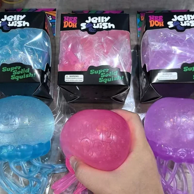 

Водонепроницаемая сенсорная игрушка-антистресс Schylling Needoh Jelly Hops Octopus для игр в воде, маленький/большой размер, в слепой коробке, отличные игрушки для снятия стресса