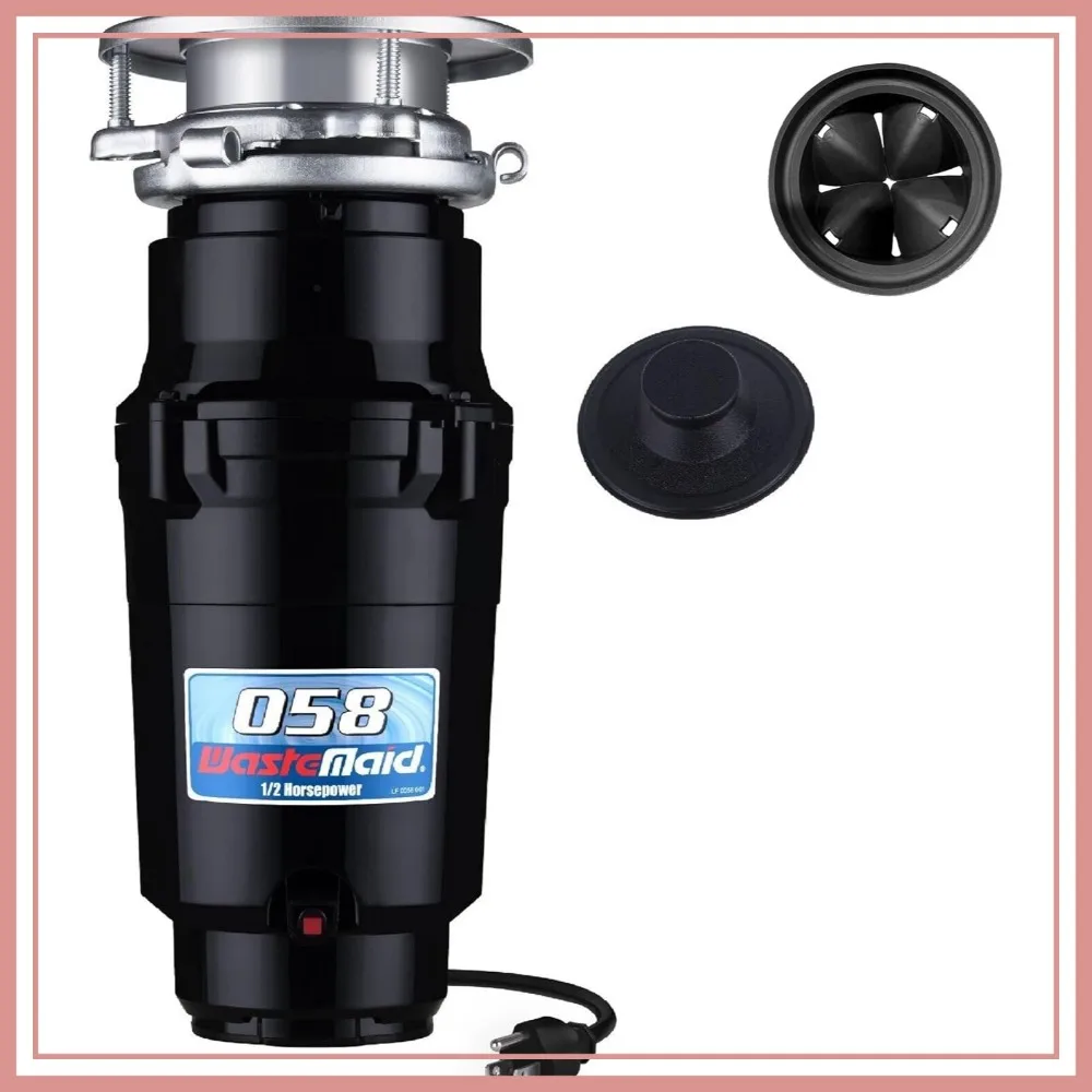 

1/2 HP Garbage Disposal, Anti-Jam Stainless Steel Grinding System, Continuous Feed, Easy 3-Bolt Mount, 2600 RPM Motor, Black