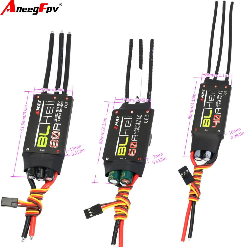 BLHeli ESC 12A -80A Two-way Brushless ESC for Pneumatic Underwater Propeller of Remote Control Vehicle