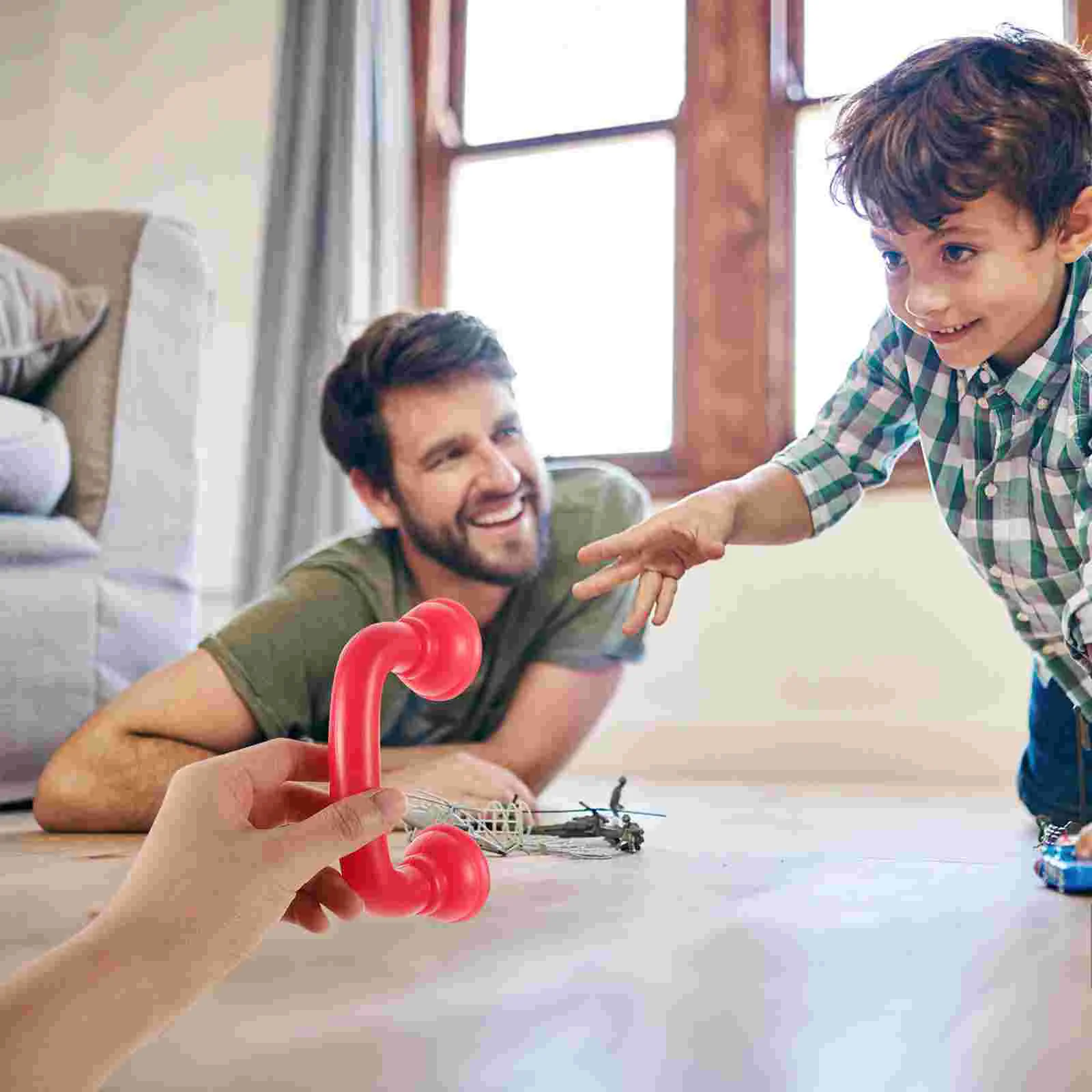 8 peças de brinquedo infantil fone de ouvido leitura sussurro telefones brilham criança plástico colorido