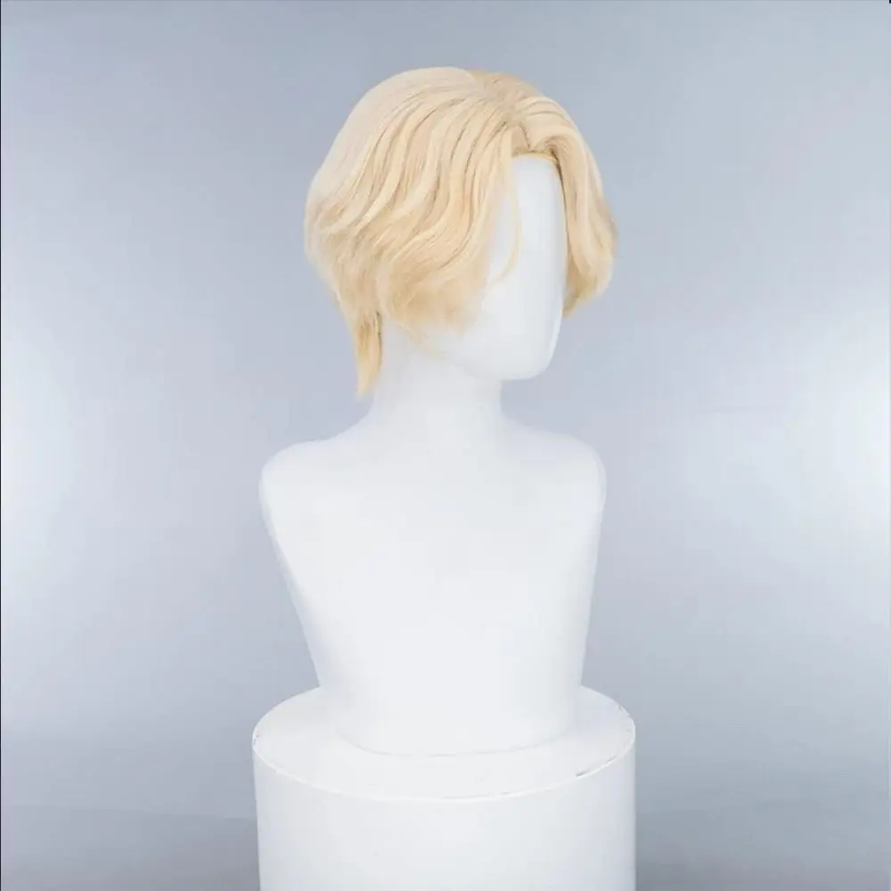 Anime Luka Cosplay Wig  Short Golden Resistant Synthetic Hair Women Men Halloween Party Role Play Cos Prop