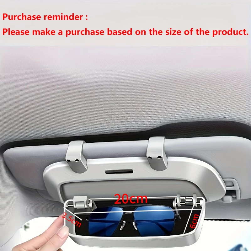 Auto-Brillenetui, Sonnenblendenhalter, Multifunktionaler Auto-Sonnenrahmen, Auto-Brillenclip, Modifizierte Aufbewahrungsbox – Detail 1
