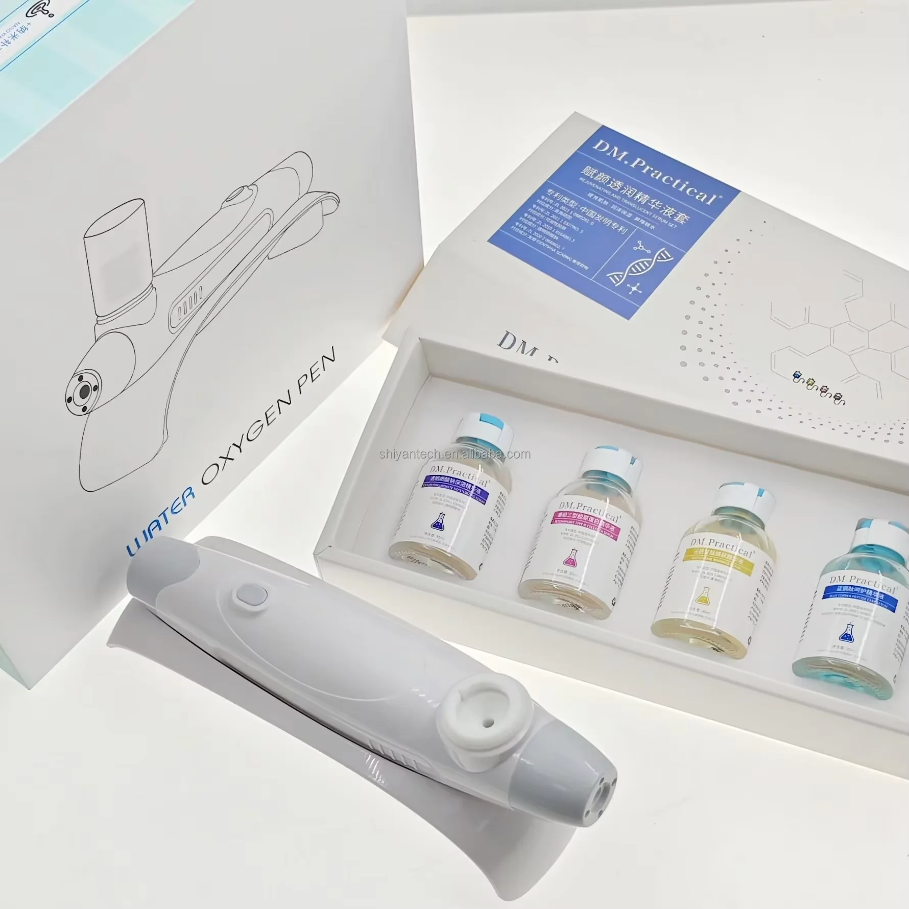 Professional 450nm Blue Light Oxygen Injection Nano Spray Gun for High Pressure Facial Hydration