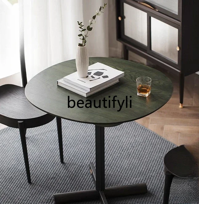 

SS Solid wood foldable small apartment new Chinese modern restaurant design table
