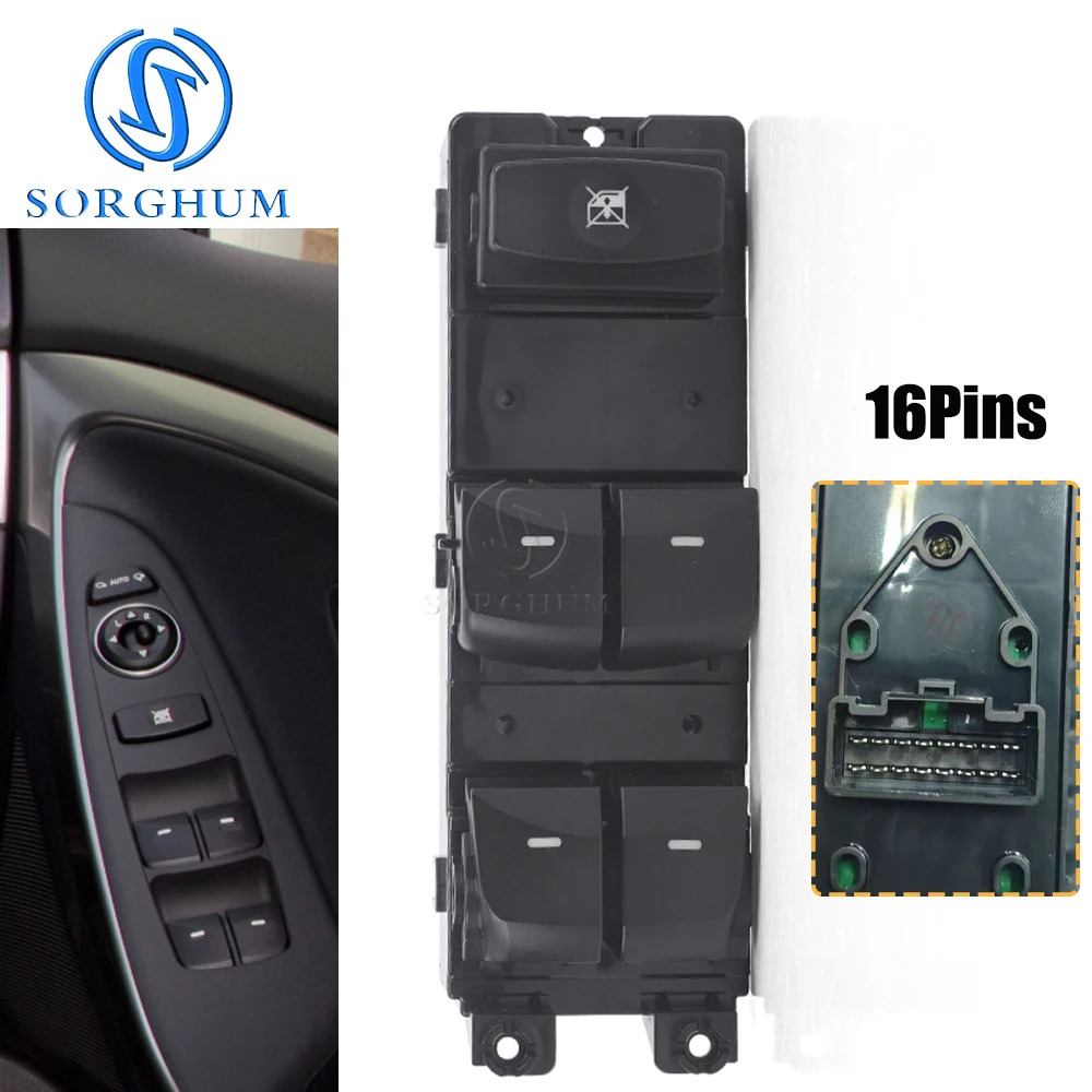 93570-A6560 Master Power Window Control Switch For Hyundai I30 2012 2013-2016 Window Switch Accessories 93570A6560 93576-A6010