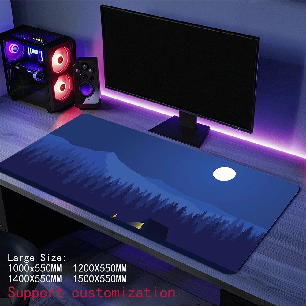 Extended Moonlight Landscape Mouse Pad Gaming Mousepad Gamer Desk mouse pad grande Large Keyboard Pads XXXL Game Mouse Mat