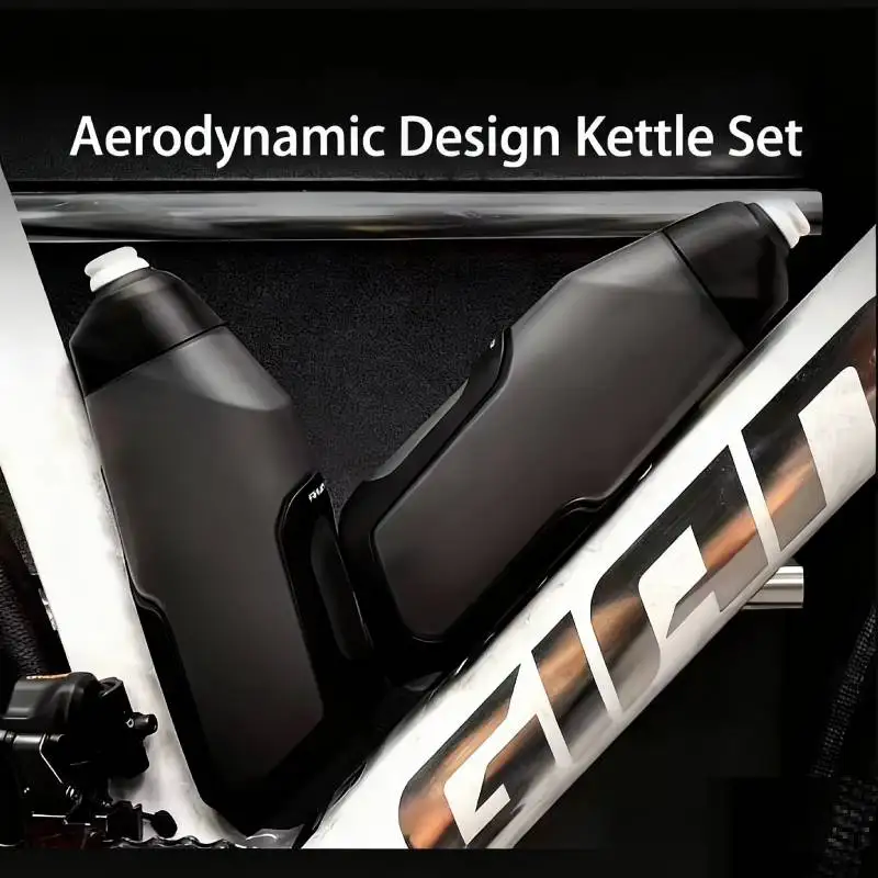 

Bicycle 600ml Aerodynamic Water Bottle Bracket Set Bike Water Bottle MTB Road Bike Frame Down Tube Riding Water Kettle