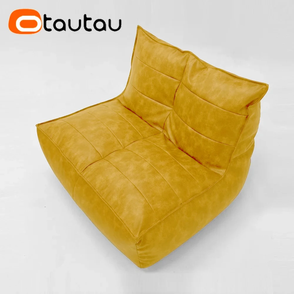 OTAUTAU King Size Retro Kunstleer Zitzakhoes Lounger SF389 【Geen vulmiddel aan de binnenkant! Je moet zelf een vulmiddel kopen!】 - afbeelding 1
