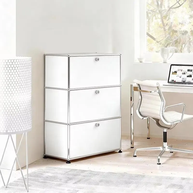 Luxury home console cabinet, elegant structure, large storage space, suitable for modern living room neat storage.