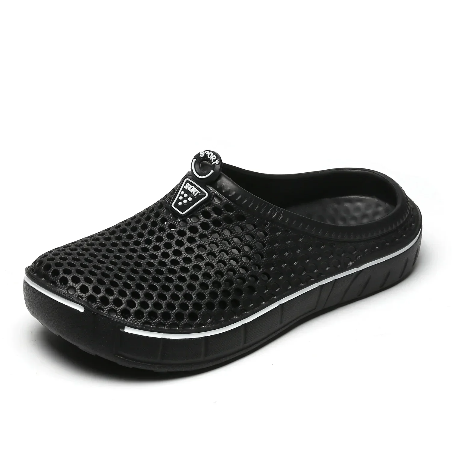 Zapatillas de malla de talla grande para Hombre, Chanclas transpirables de verano para el hogar, de suela gruesa, a la moda, para caminar