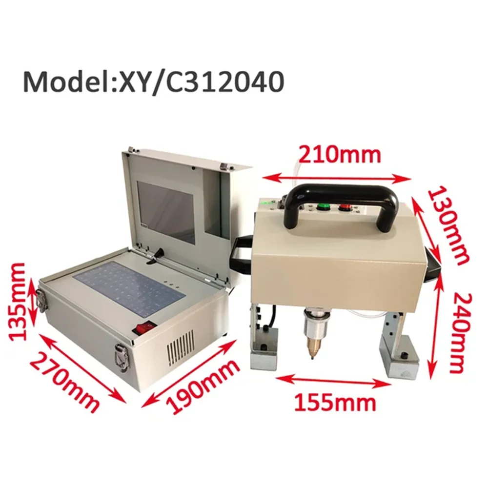 120 * 40mm portable car chassis, pneumatic vin digital dot marking machine, pneumatic metal handheld marking machine