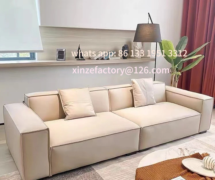 

Customizable Italian minimalist technology cloth sofa small apartment living room Nordic modern minimalist technology cloth tofu