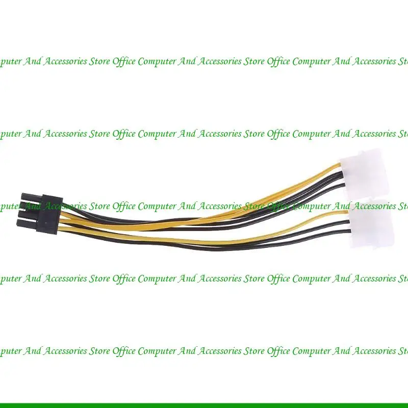 U55c 7 polegadas 2 x Molex 4 pinos a 8 pinos PCI para placa vídeo expressa PCI-E ATX PSU Power Converter Cable-Molex para 8