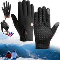 Winter Warm Cycling Gloves Thermal Outdoor Sport Running Bicycle Windproof Ski Gloves for Camping Hiking Motorcycle Gloves Men