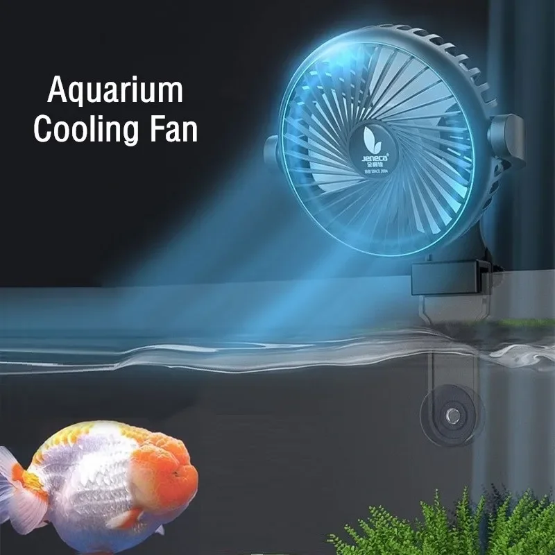 Aquarium Cooling Fan Clip On Marine Coral Tank Temperature Controller Fish tank Chiller Water Cooling System 360 Rotating