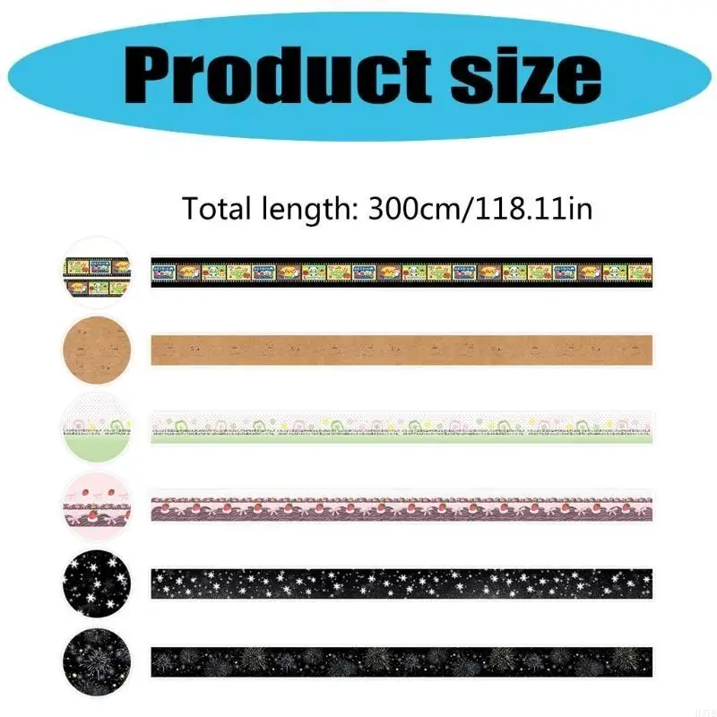 H37B Adorável fita washis fita decorativa Fita conta mão artistas Fita máscara para scrapbooking decoração cuidada
