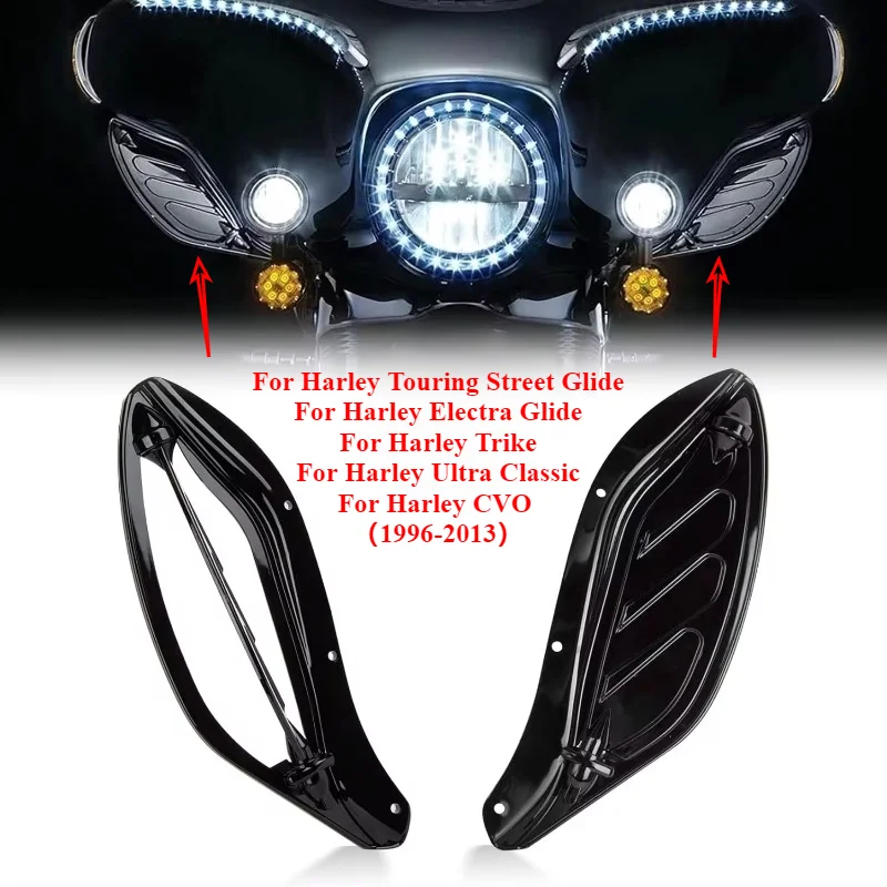 Motorcycle flanks Fairing Air Deflector Windshields For Harley Touring Street Glide Electra Glide Trike Ultra Classic CVO 1996+