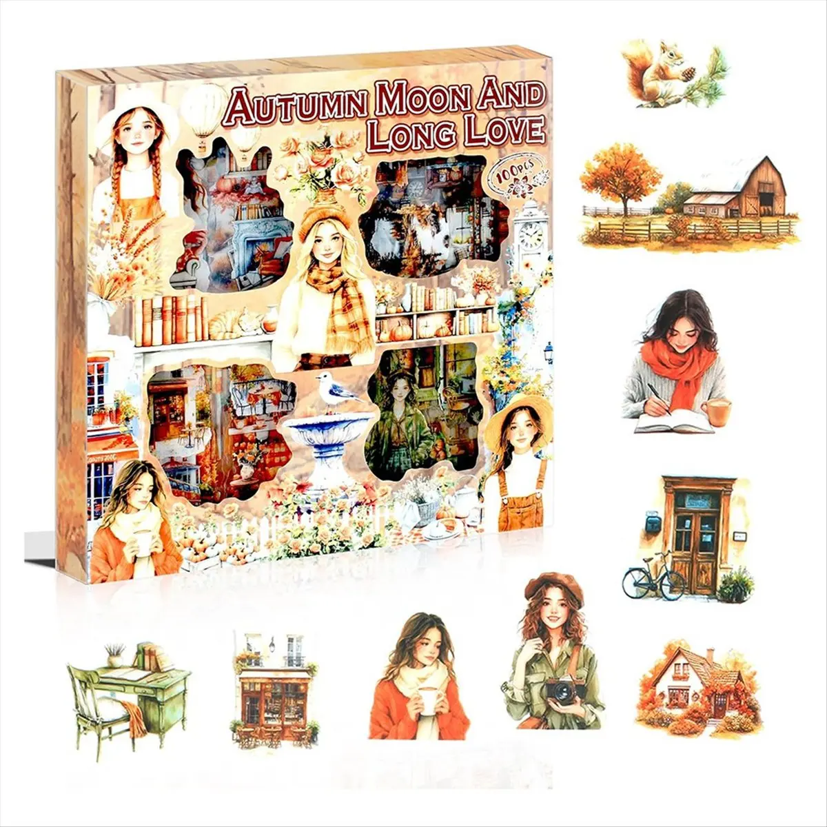 Best of 2026 100 Sheet Autumn Scrapbook Stickers for Scrapbooking Supplies, 100 Sheets Transparent PET Scenery Journal Stickers