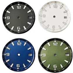 31mm Dial Green Black White Blue Dial Green Luminous Sterile Watch Fit NH35 NH35A Movement