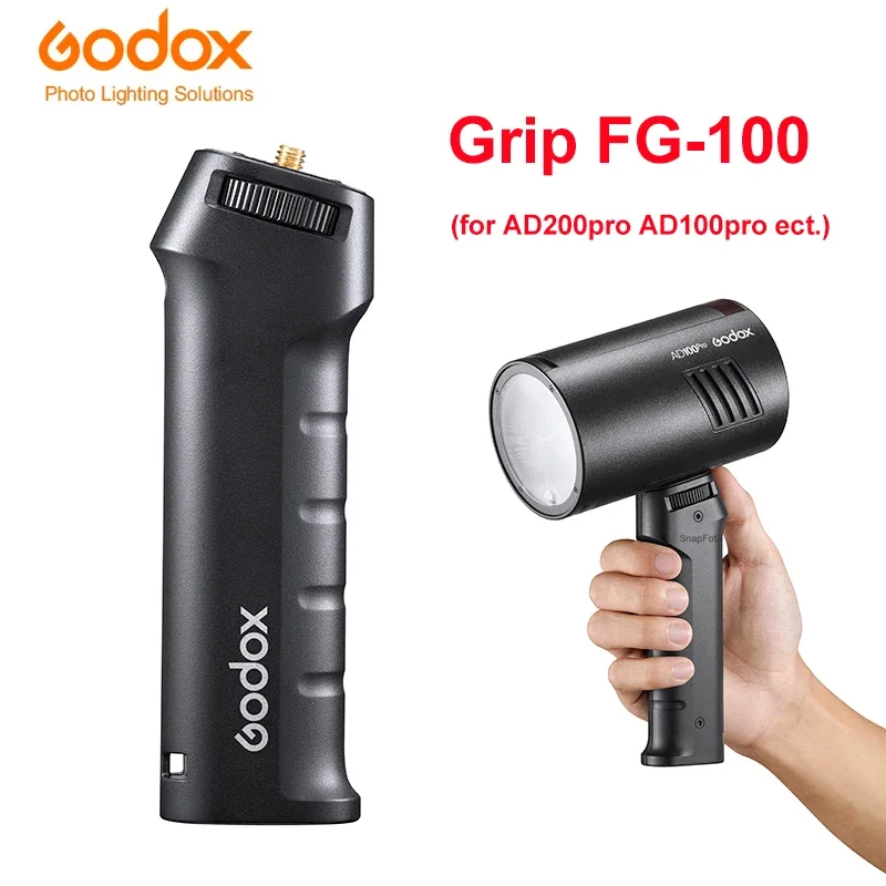 Godox FG-100 FlashGrip Camera Speedlite Hand Grip Flash Handle 1/4inch Screw Compatible with Godox AD100pro AD200pro AD300pro