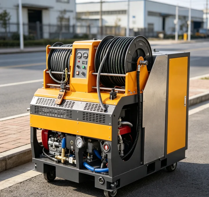 High Pressure Sewer Jetter Hydro Jet Dredging Machine High Pressure Water Jet Equipment for Sewer Drain Unblocking