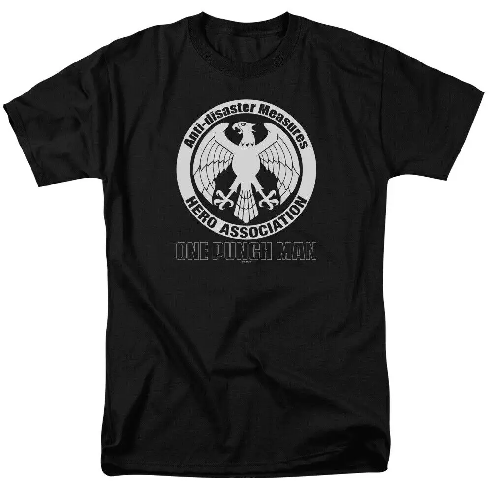 One Punch Man Hero Association Logo T Shirt Mens Licensed Cartoon Merch Black