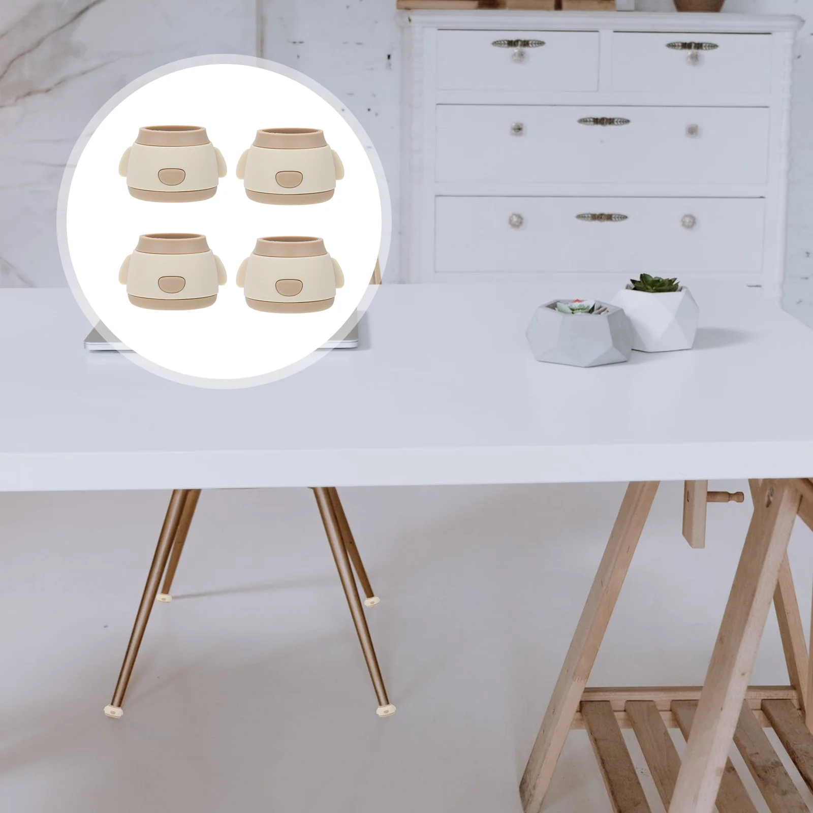 

4Pcs Non-Slip Chair Feet Caps Soft Material Fits Bar Stools Kitchen Chairs Protect Floors from Scratches Table Feet Covers