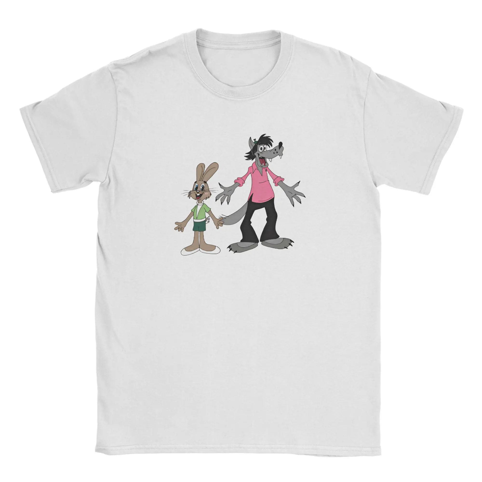 Oversized T Shirt Russian Anime Nu Pogodi Cotton T Shirts  Trending Tshirt for Men Summer Y2K Classic Casual Short Sleeve Tops,