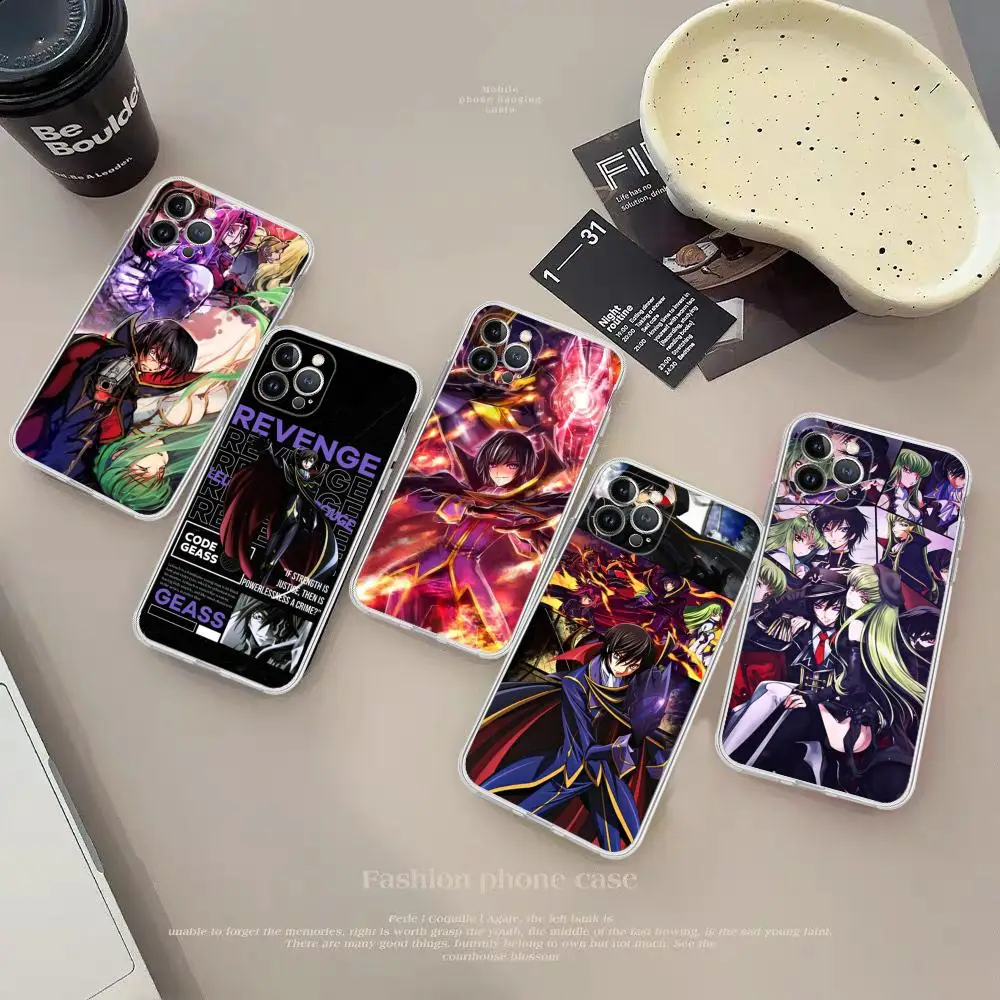 Code Geass Anime Phone Case For iPhone 15 14 13 12 Mini 11 Pro XS Max X XR SE 6 7 8 Plus Soft Silicone Cover