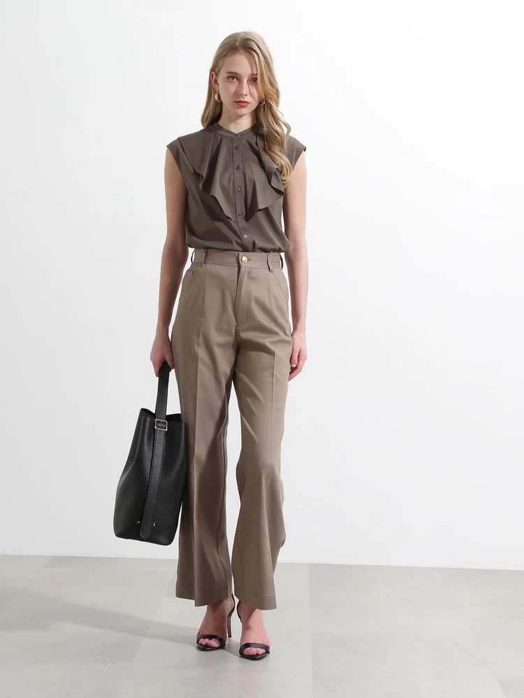 

IHE Recycled Fiber Cotton Long Straight Leg Jeans Soft Metal Bule Two Colors Vintage Versatile Casual High Waist Denim