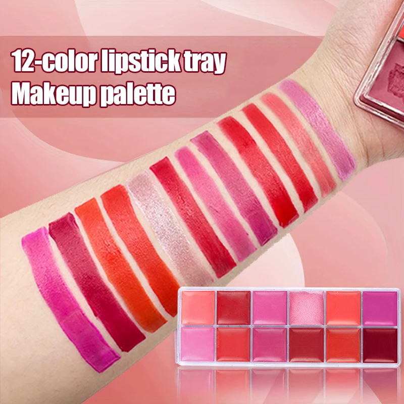 12 Kleuren Matte Lippenstift Palet Lipgloss Make-Up Cosmetica Hydraterende Lip Tools Voor Vrouwen Valentijnsdag Geschenken Make-Up Schoonheid