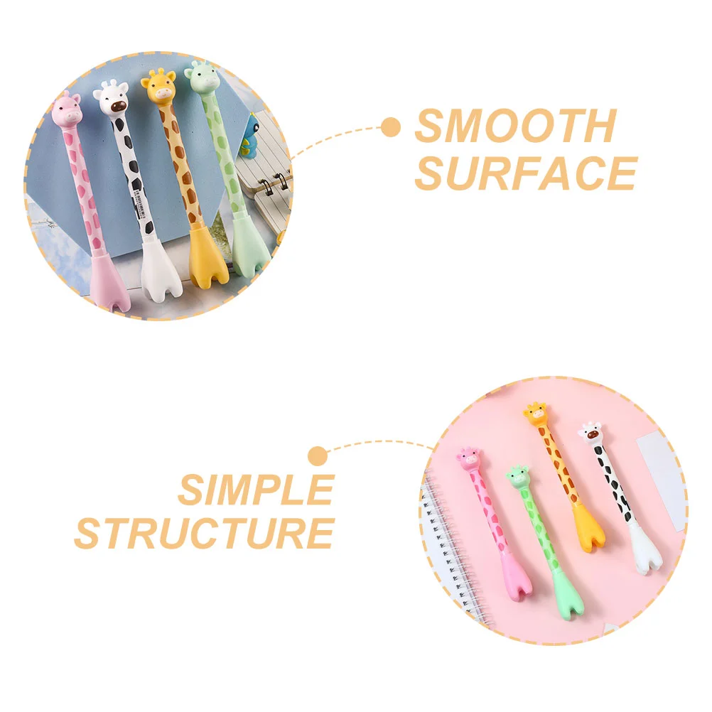 Imagem -06 - Canetas de Escrita de Girafa Adoráveis Canetas de Plástico para Estudantes Canetas de Gel Projetadas em Girafa Presentes de Prêmio 12 Peças