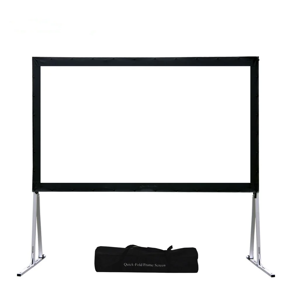 

Yard Master Outdoor Portable Fast Folding Projector Screen w/ Stand 16:9 8K 4K Ultra HD 3D Movie Theater Cinema Front Projection