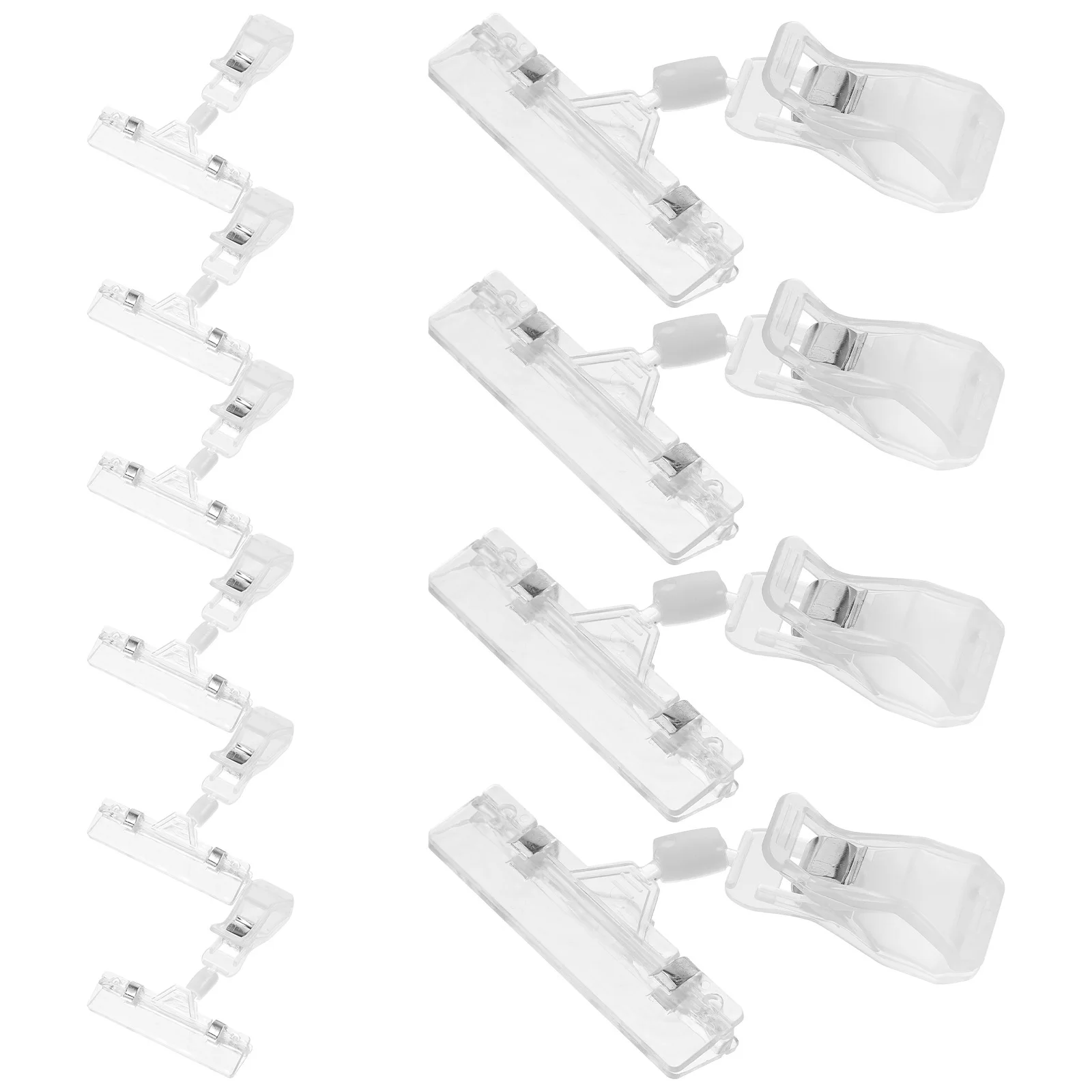 

10Pcs Multi-Function Sign Holders Clear Swivel Clips for Price Label Display in Retail Stores Supermarkets Clothing Shops Clamp