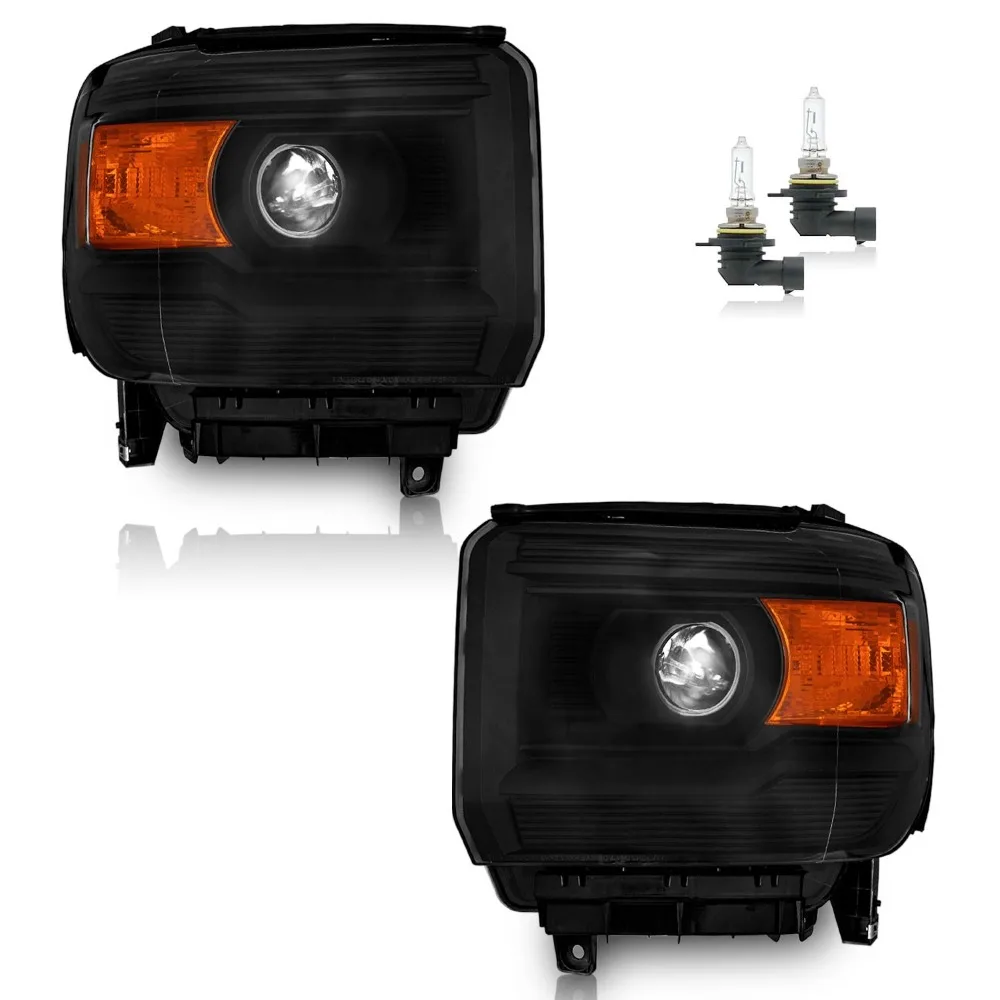

Пара фар-проекторов для GMC Sierra 1500 2500HD 3500HD 2014-2019 гг. с лампами