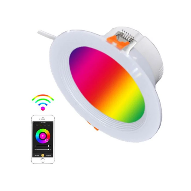 

Cut Out 80Mm Downlight App Control Wifi Dimmable Adjustable Cct Rgb Down Lights Led Ceiling Light