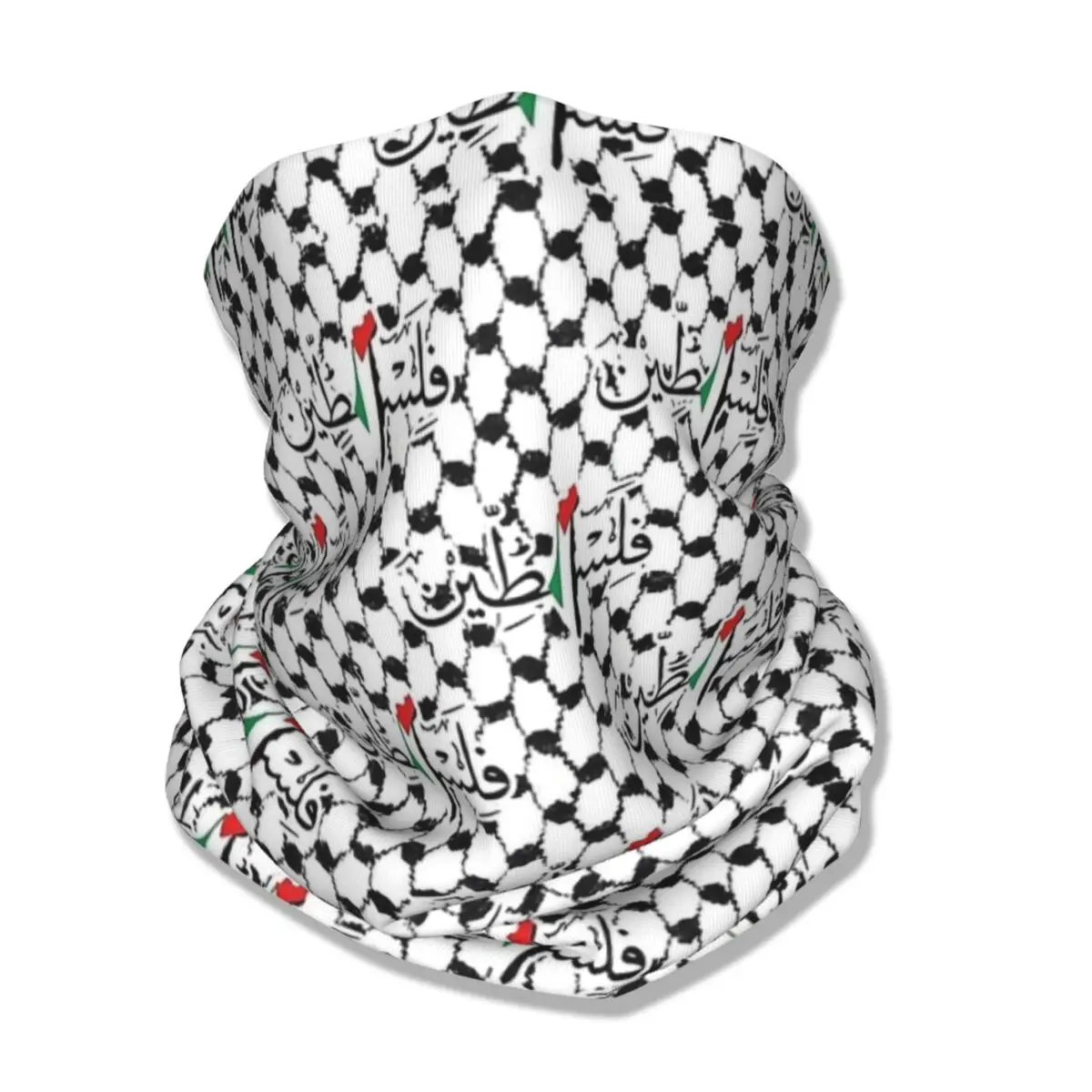 Palestine Arabic Calligraphy Name With Palestinian Flag Cover Printed Wrap Scarf Multi-use Face Mask Fishing for Men Women Adult