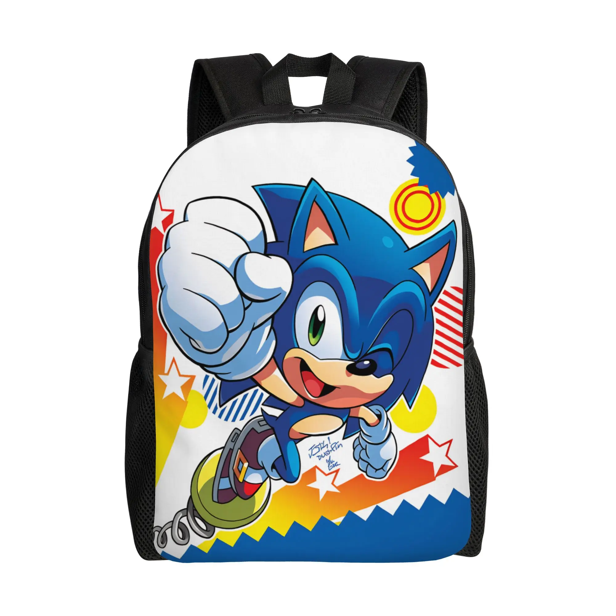Sonices Cartoon Game Backpack  Sport Backpacks Men Custom Breathable School Bags Kawaii Rucksack