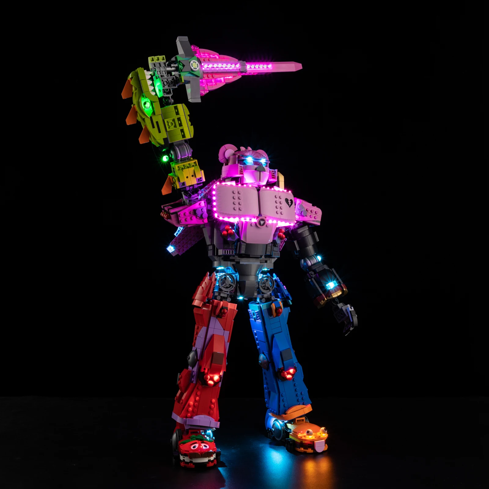 Juego de iluminación para el líder del equipo LEGO Mecha 77078, no incluye bloques de construcción (solo kit de luces LED)