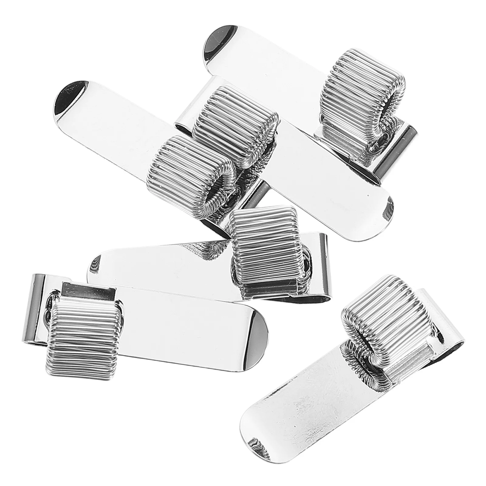 

6Pcs Rotating Pen Holder Clip Metal Spring Single Clip Manganese Steel Adjustable Notebook Office School Home