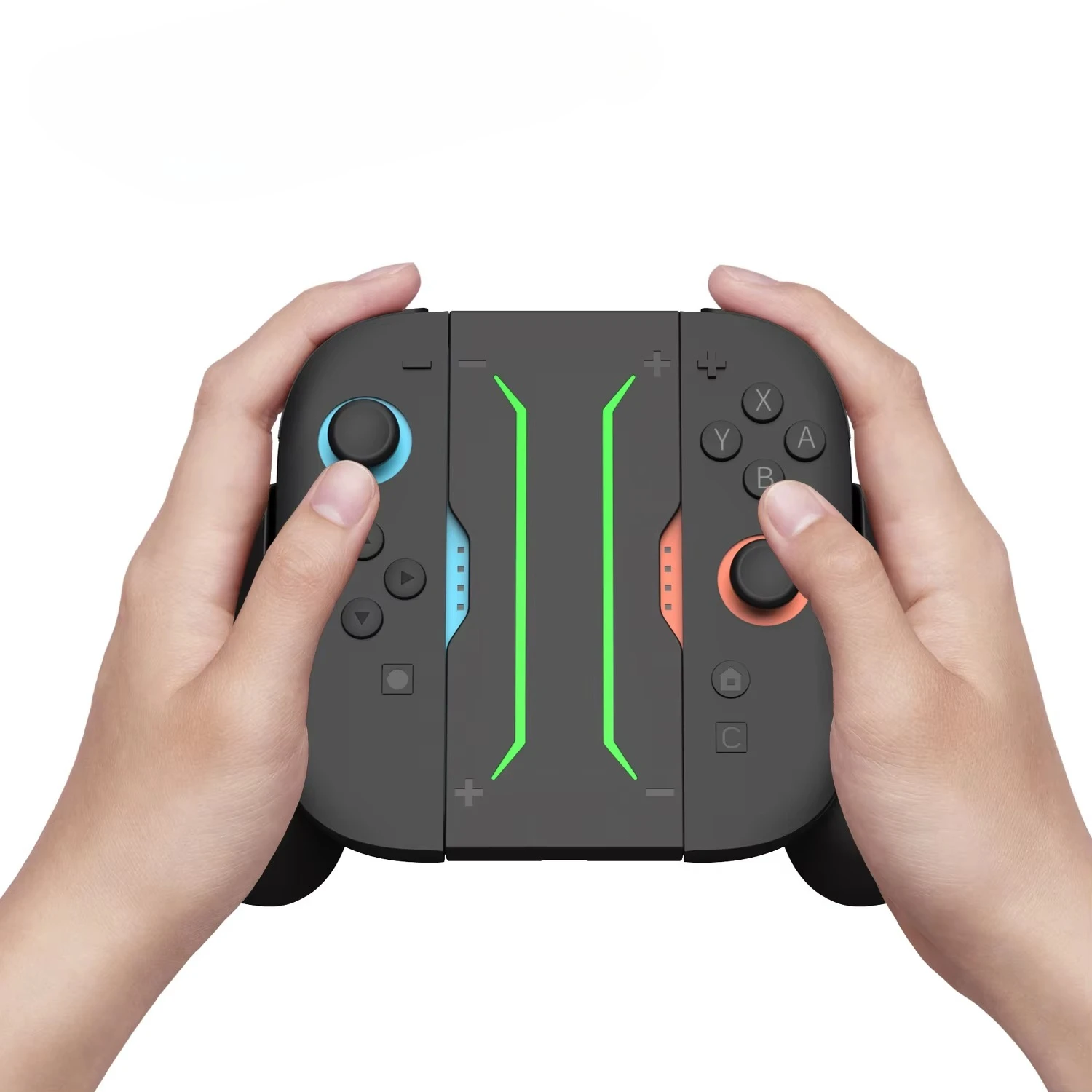 Magnetic Charging Grip with Back Buttons for Switch2 Controllers Detachable NS2 Handle with GL GR Customizable Keys