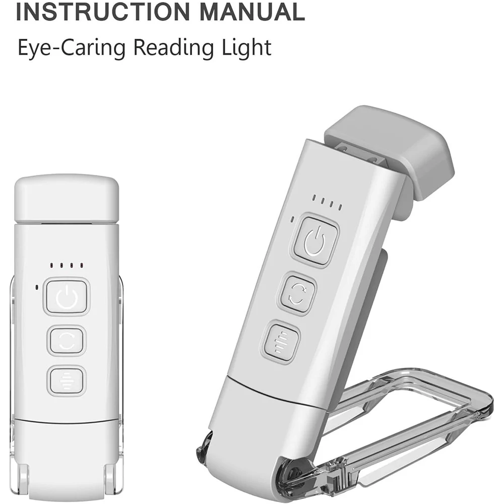 Book Light Reading Light for Bed Reading Rechargeable Portable Clip on LED Reading Light Dimmable Mini USB Powered Desk Lamp