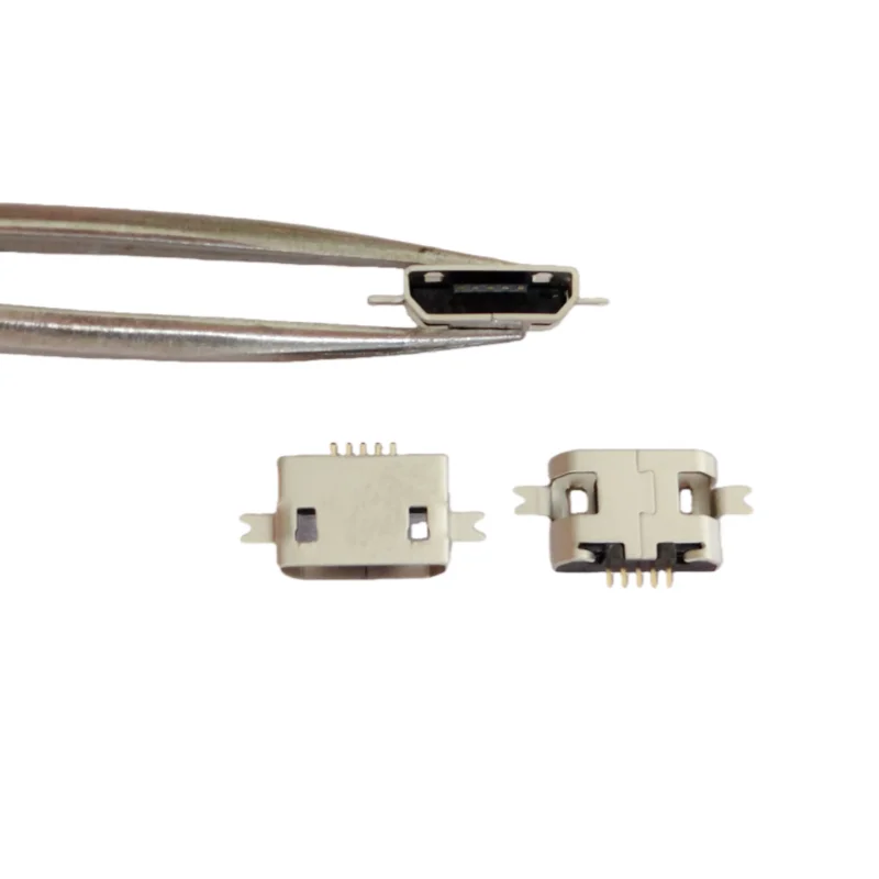 Micro USB 5pin Connector Heavy plate 1.0mm B-type Female Flat mouth full paste charging tail plug port For Motorola ME525 NI525