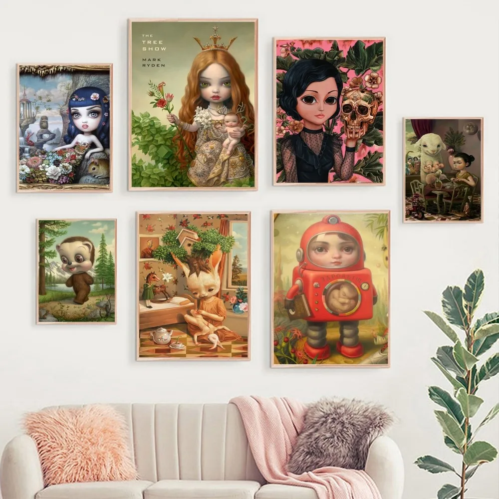 Mark Ryden Surreal Art Poster 1PC Cartoon Pop Poster Paper Waterproof HD Sticker Bedroom Entrance Home Living Room Wall Decor