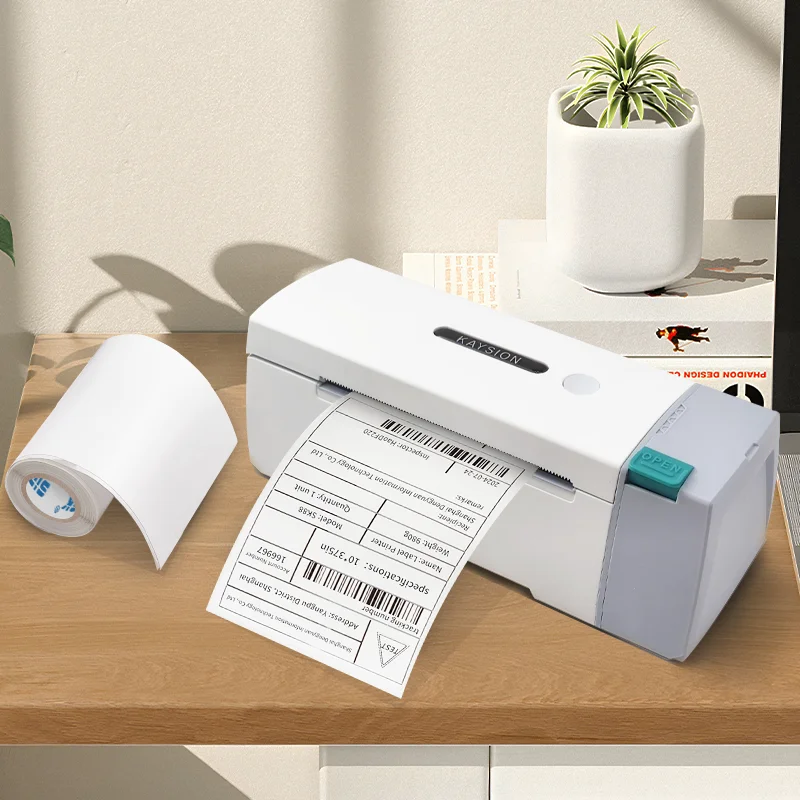 

KAYSION Thermal Label Printer Portable Printer for 4x6 Mailing Packages Printing w/ Bluetooth&USB Shipping Label Printer
