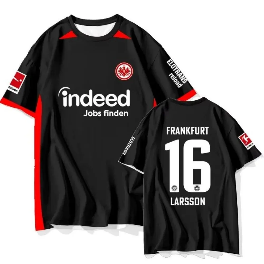 Fashion Men's Football Team 3D Frankfurt Print Casual Breathable Round Neck T-shirt Outdoor Sports Street Top Summer view 4