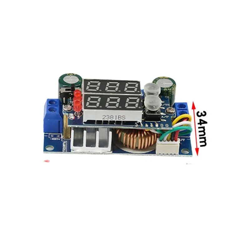 Controlador solar MPPT 5A, módulo reductor de DC-DC con pantalla digital, voltaje constante, corriente constante, módulo de carga de batería